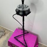 Ashtray on foot in artisinal wrought iron handmade vintage