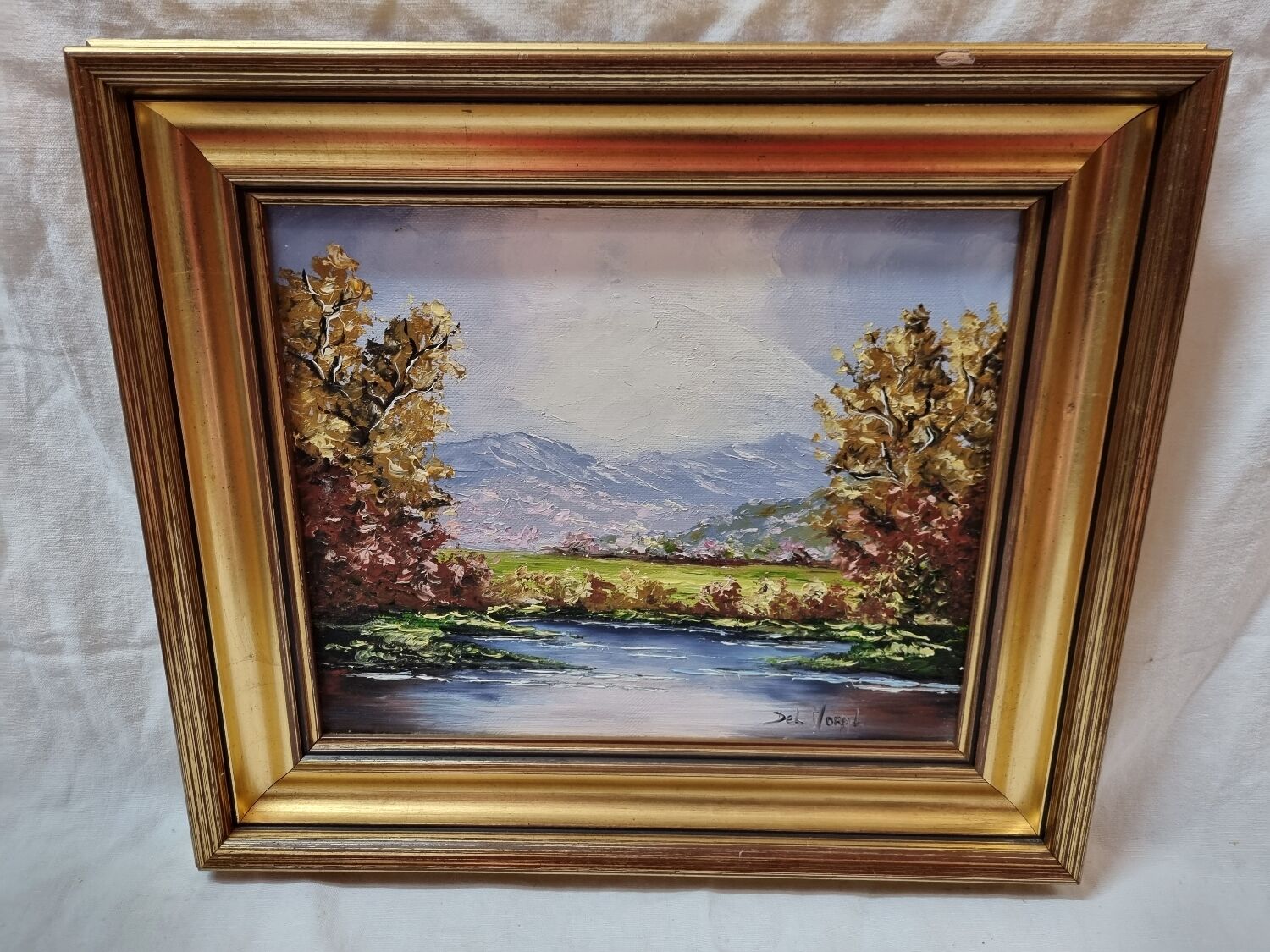 Peinture paysage de montagne de Isabelle Del Moral