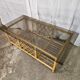 Rattan coffee table with smoked glass top 1970