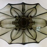 Vase pique flower in molded and pressed glass