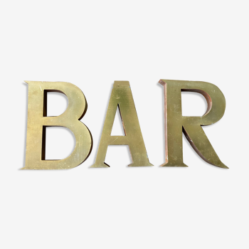 Bar sign letters