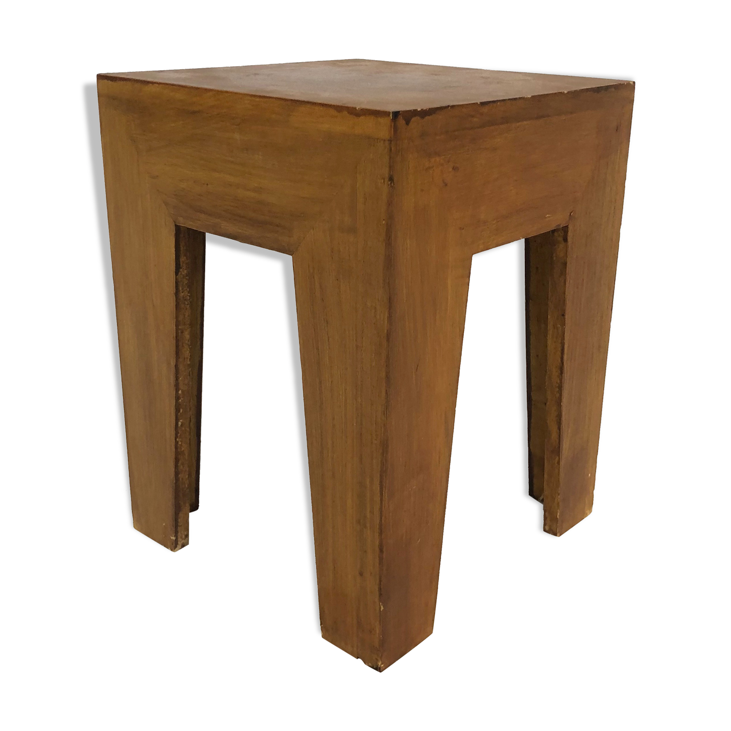 Vintage 1970s side table in minimalist wood