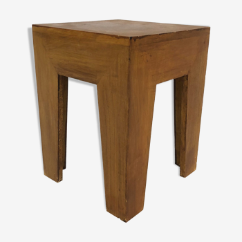 Table d'appoint vintage des années 70 en bois minimaliste