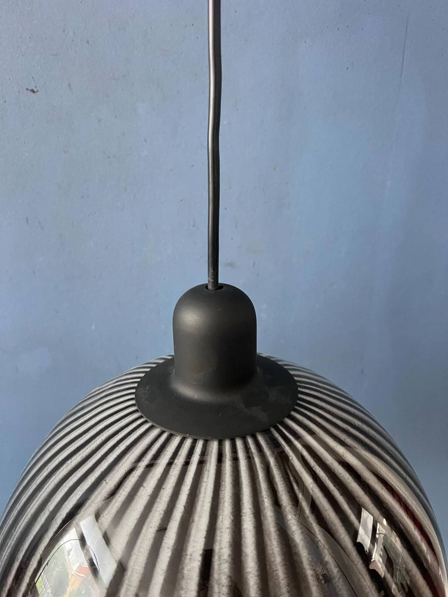 Mid-century glass hanging lamp by Peill and Putzler