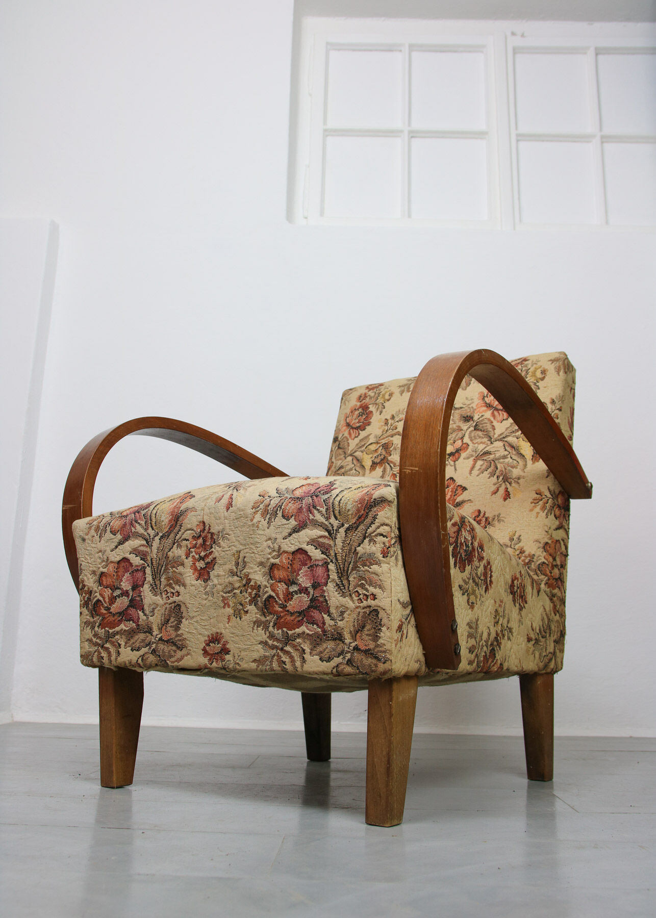 Mid-century Bentwood Jindrich Halabala Armchair, 1950s