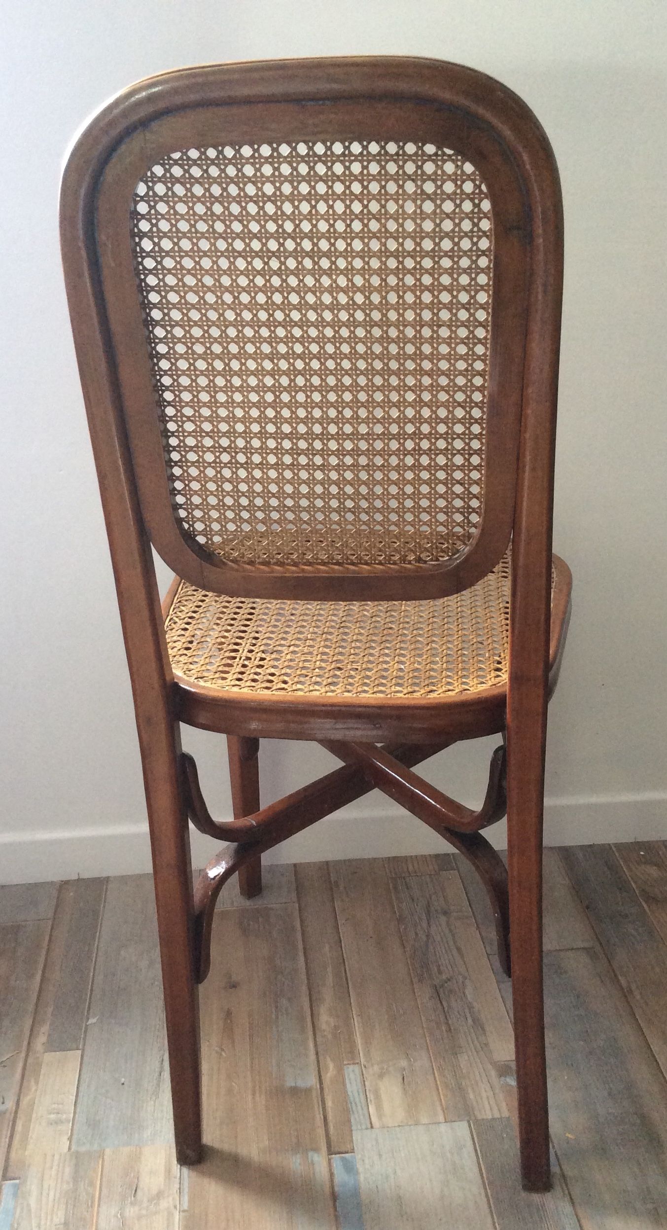 Series of 6 bistro chairs from the 50s patented SGDG