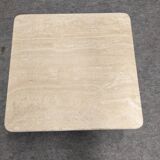 Italian coffee table, travertine end table, 1960s-70s