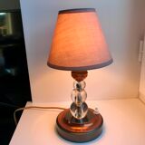 Lampe à poser en cuivre et verre art déco années 30
