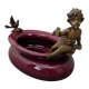 Catch-all or decorative bowl combining a ceramic container.
