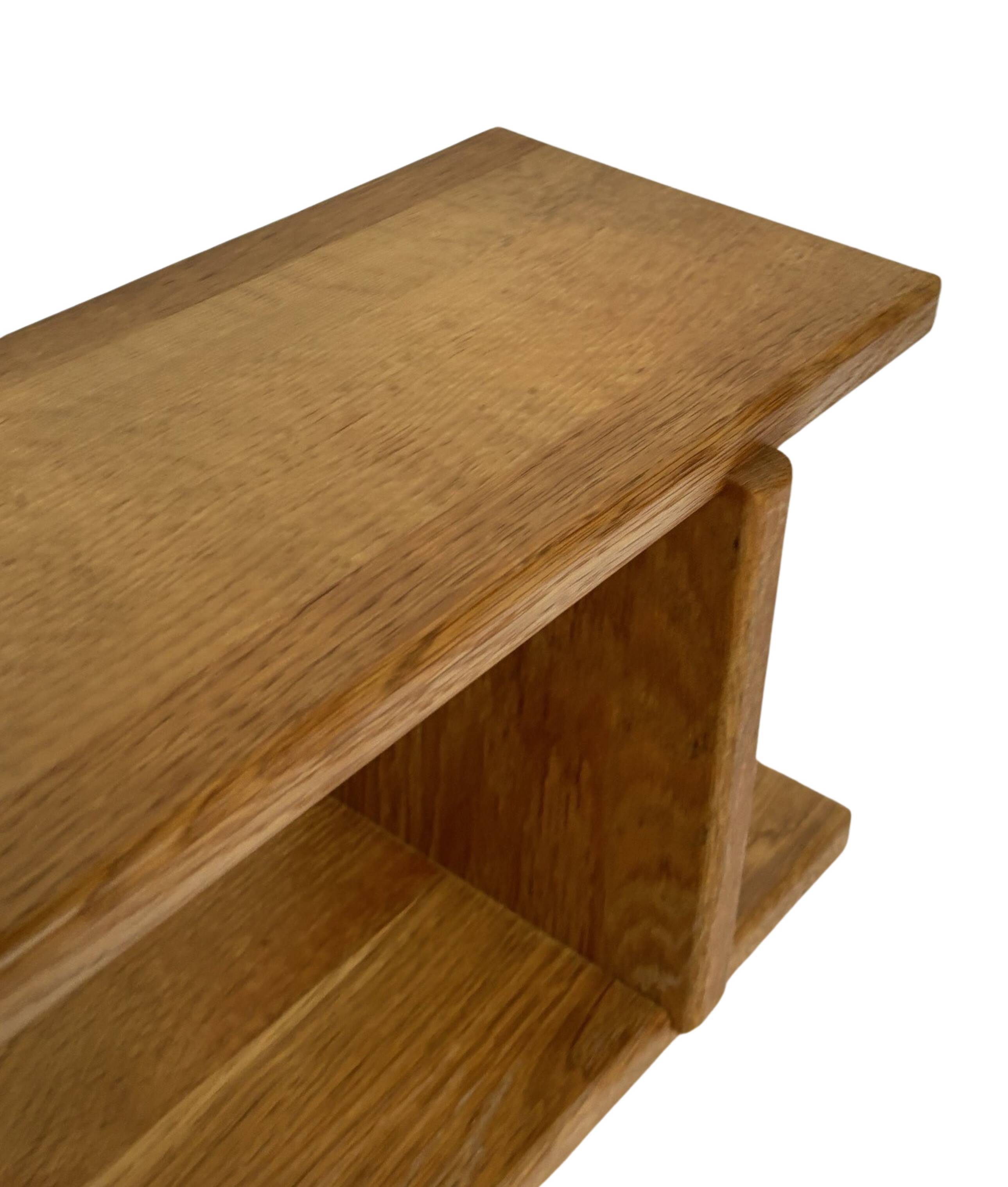 Vintage oak wall / book shelf 1970s wood minimalist design