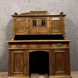 Bureau à gradin époque Art Nouveau en chêne vers 1900