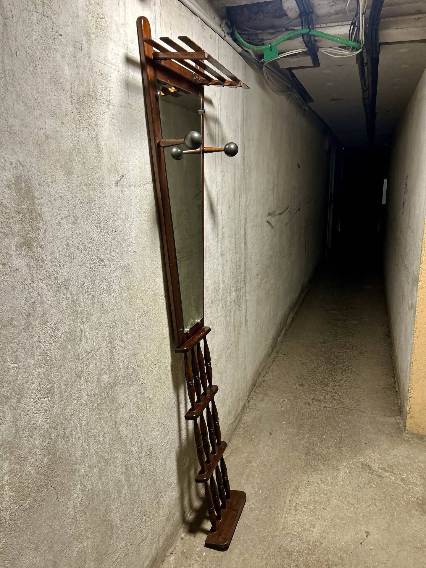 Mid Century mirror coat rack