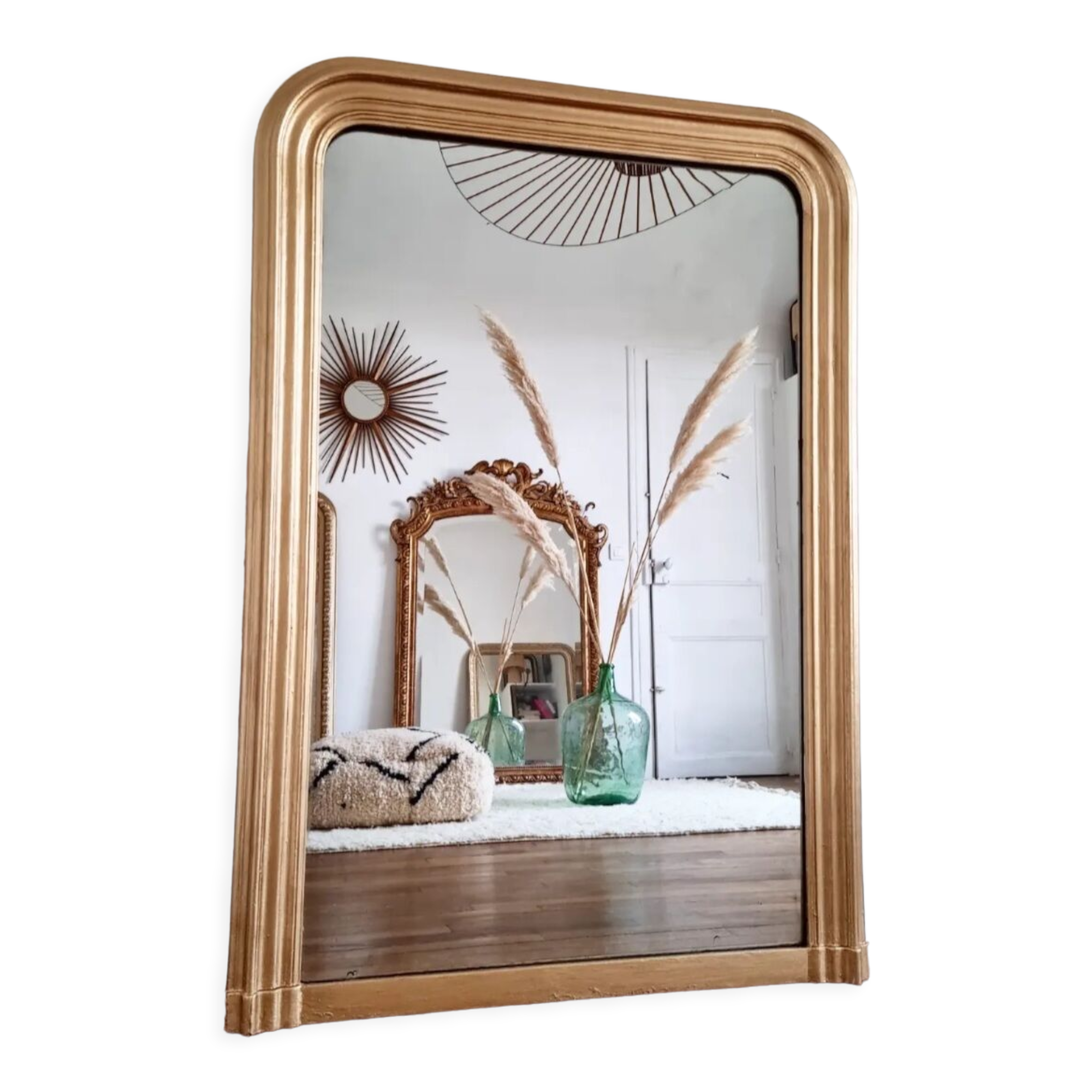 Large antique mirror 93x135cm
