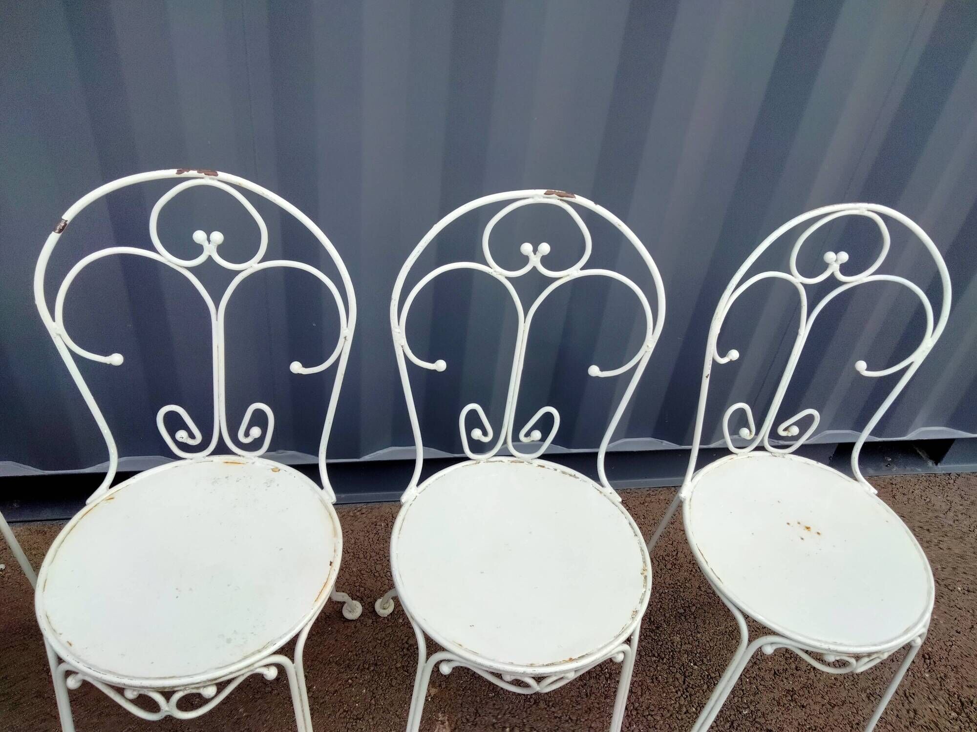 Garden furniture in old iron 6 places