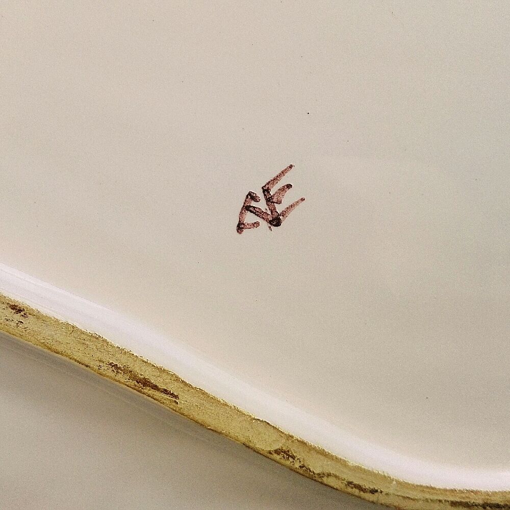 Large ceramic dish Malicorne Emile Tessier