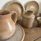 Set of French artisanal stoneware ceramics – 1960s