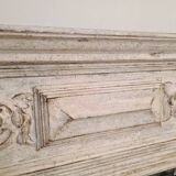 Beveled mercury patinated trumeau mirror