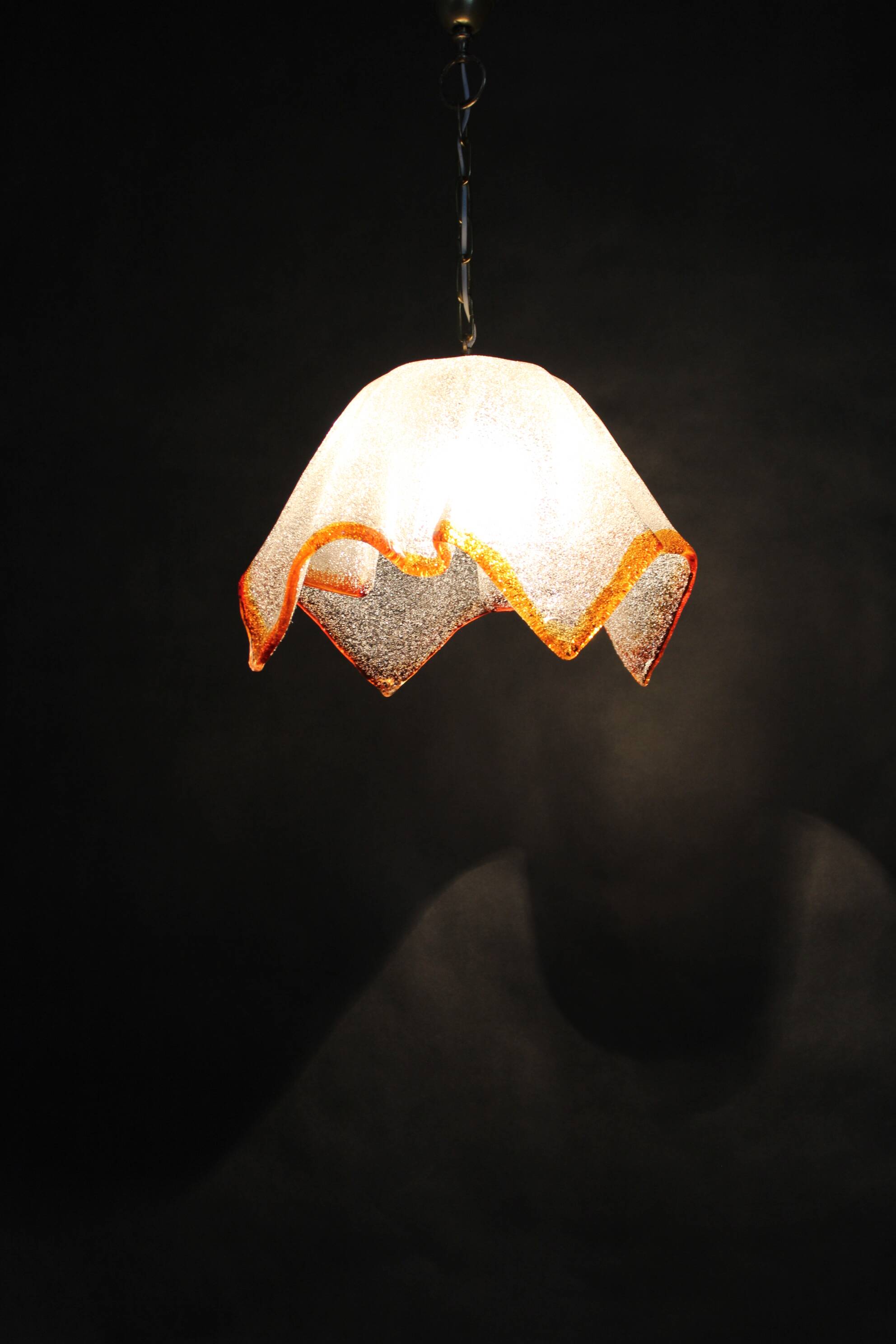 1980s Large Murano Glass Pendant Light, Italy