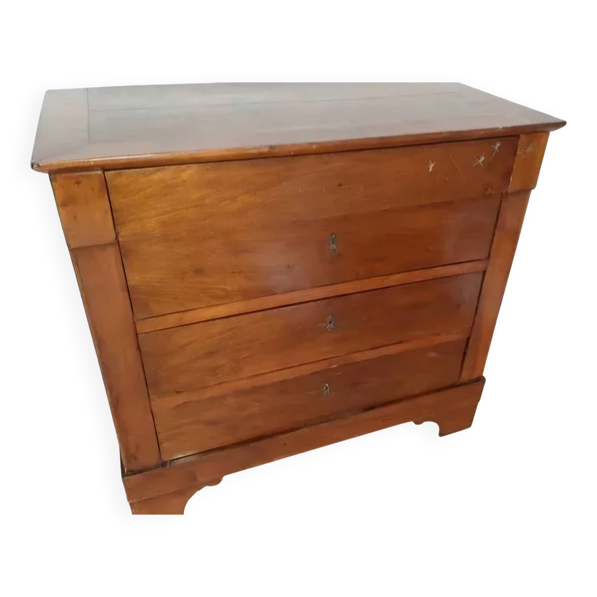 Solid walnut chest of drawers