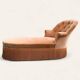 Napoleon III toad daybed in padded velvet 1950