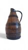 19th Century Rustic French Oak and Metal Hand-Crafted Pitcher