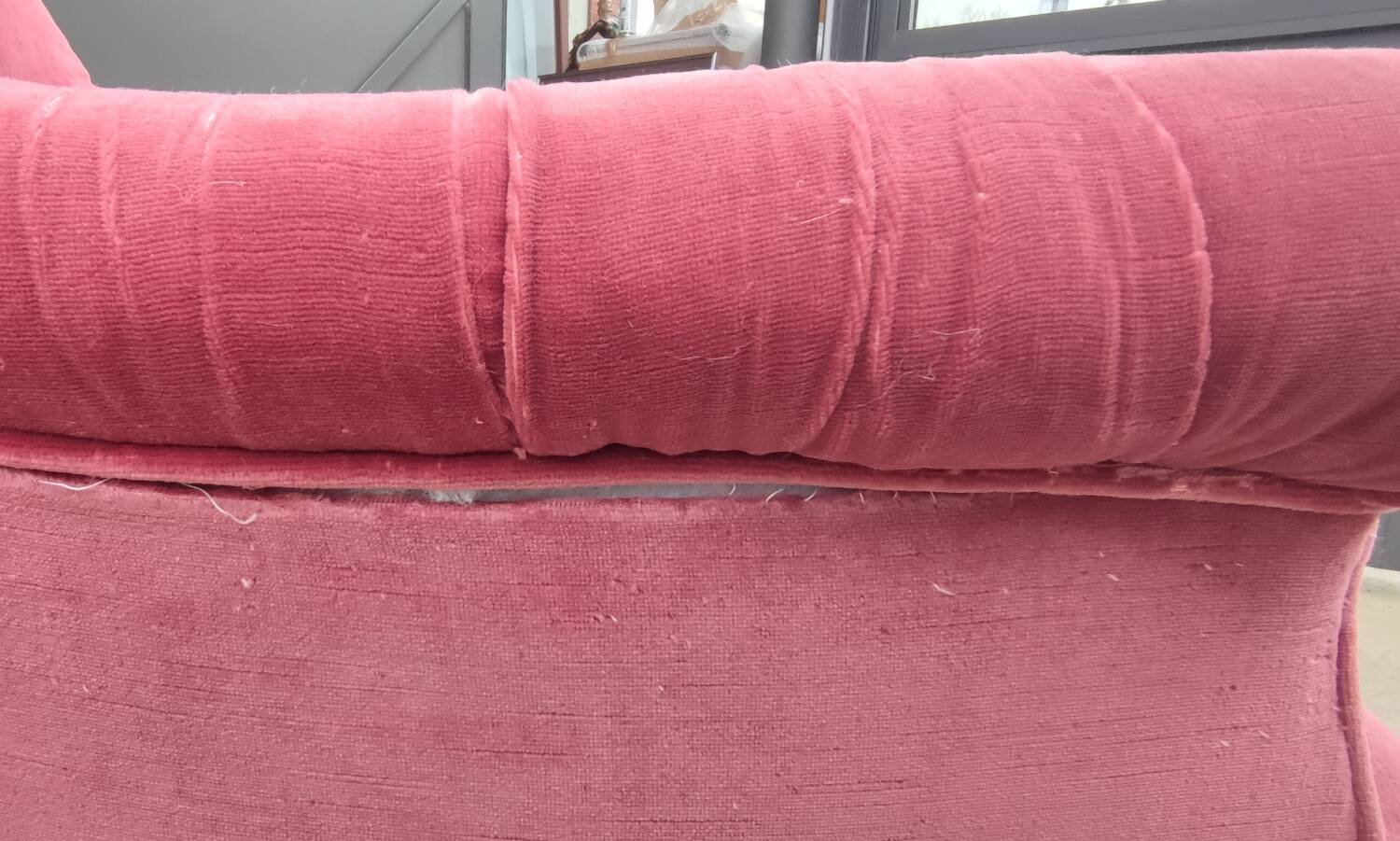 Old Napoleon III padded armchair