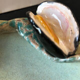 Paris ceramic dish with slip decoration, by Suzy Coste