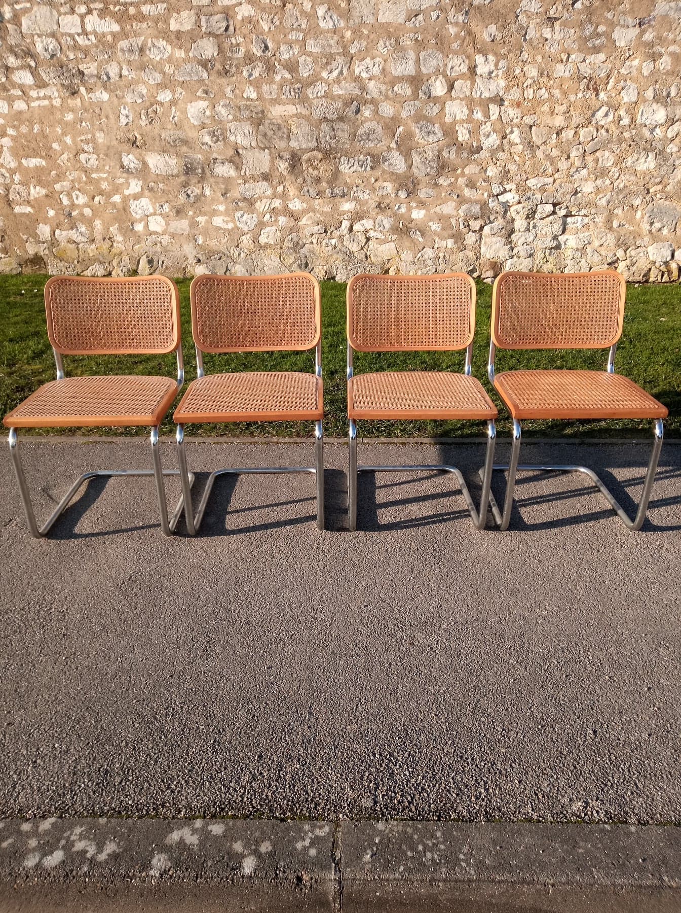 4 chairs b32 cesca by Marcel Breuer