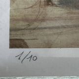 Lithograph 1/10 signed Bernard Ledein - 1986
