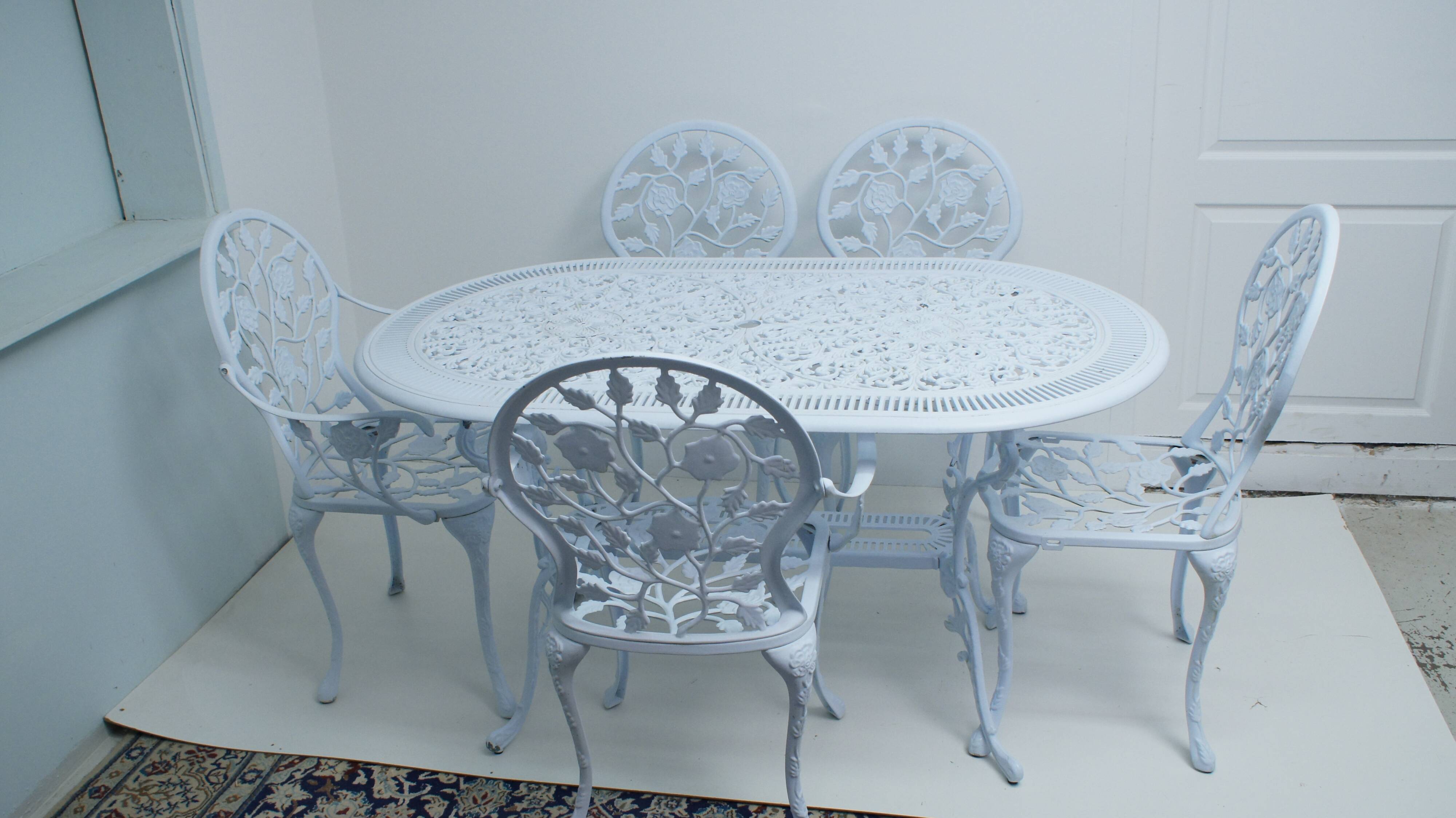 Crafted aluminum garden table