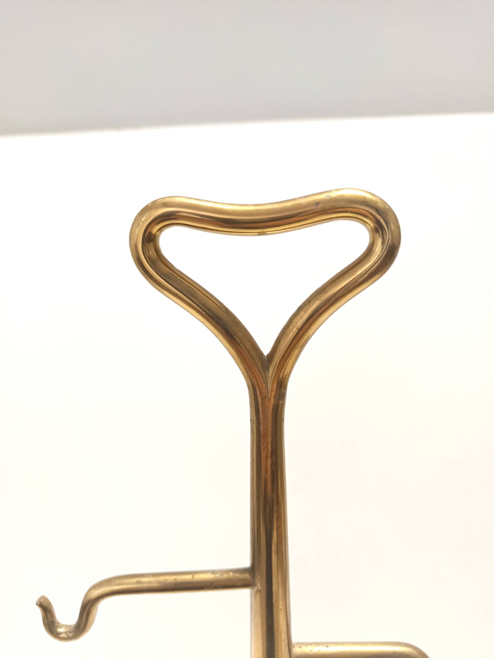 Brass, Iron and Thick Glass Fireplace Tools Set attr. to Fontana Arte