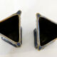 Pair of crystallized Art Deco vases