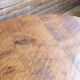 Vintage 1970s oak coffee table Brutalist Wabi-Sabi round