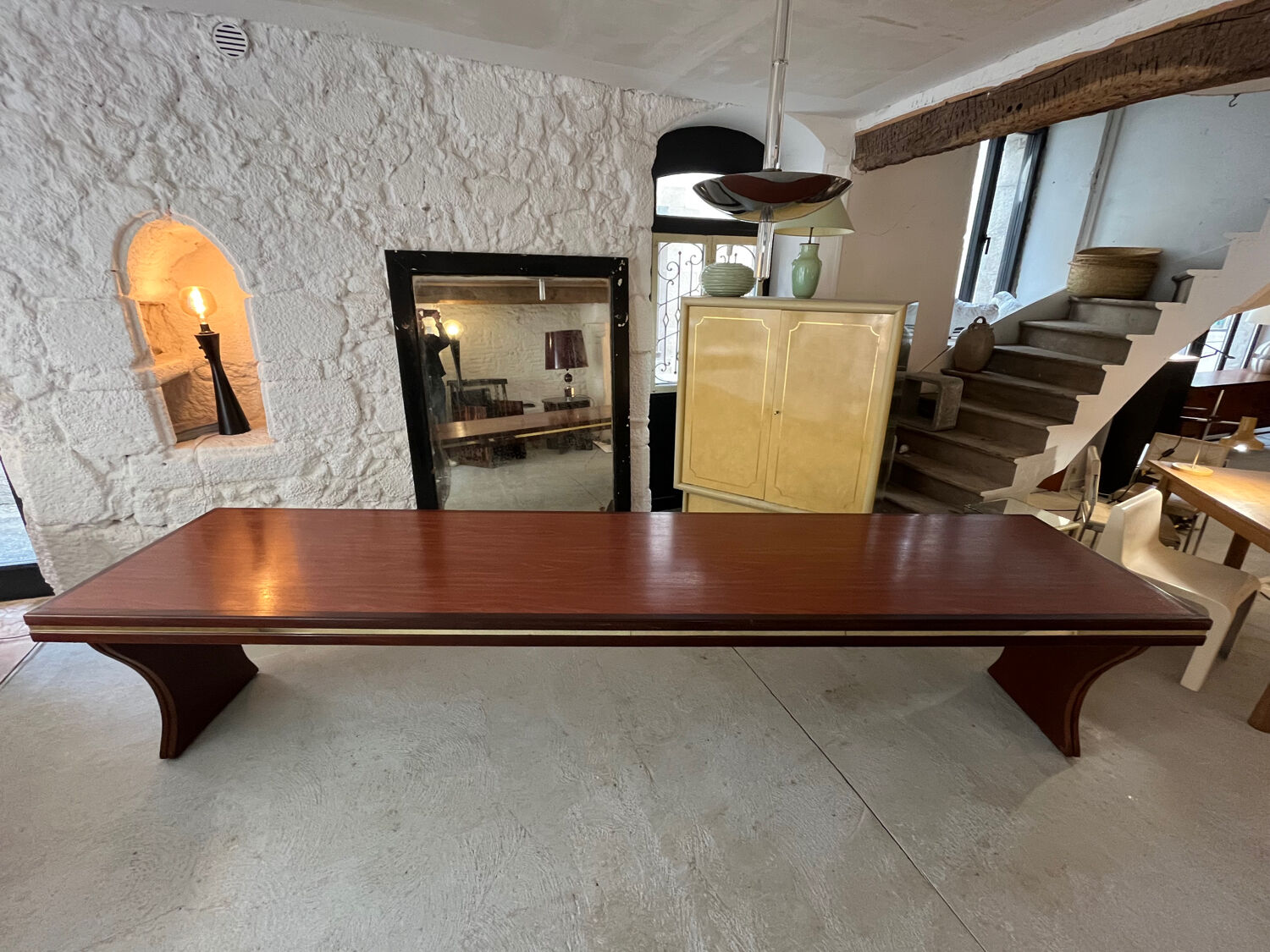 Large refectory table - 1980s