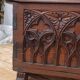 Old Gothic chest 17th century solid oak