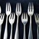 10 silver-plated fish forks