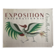 International art deco ornithological exhibition. Original poster painted in gouache.