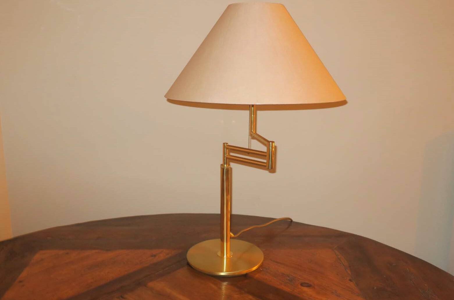 Italian multi-adjustable brass table lamp by Relux Milano, 1970s