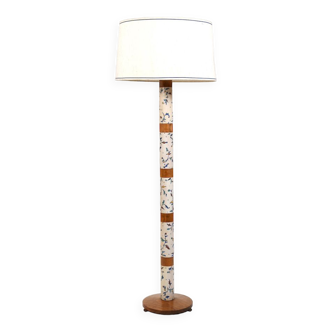 Early 1950s Rigmor Nielsen Ceramic and Wood Floorlamp