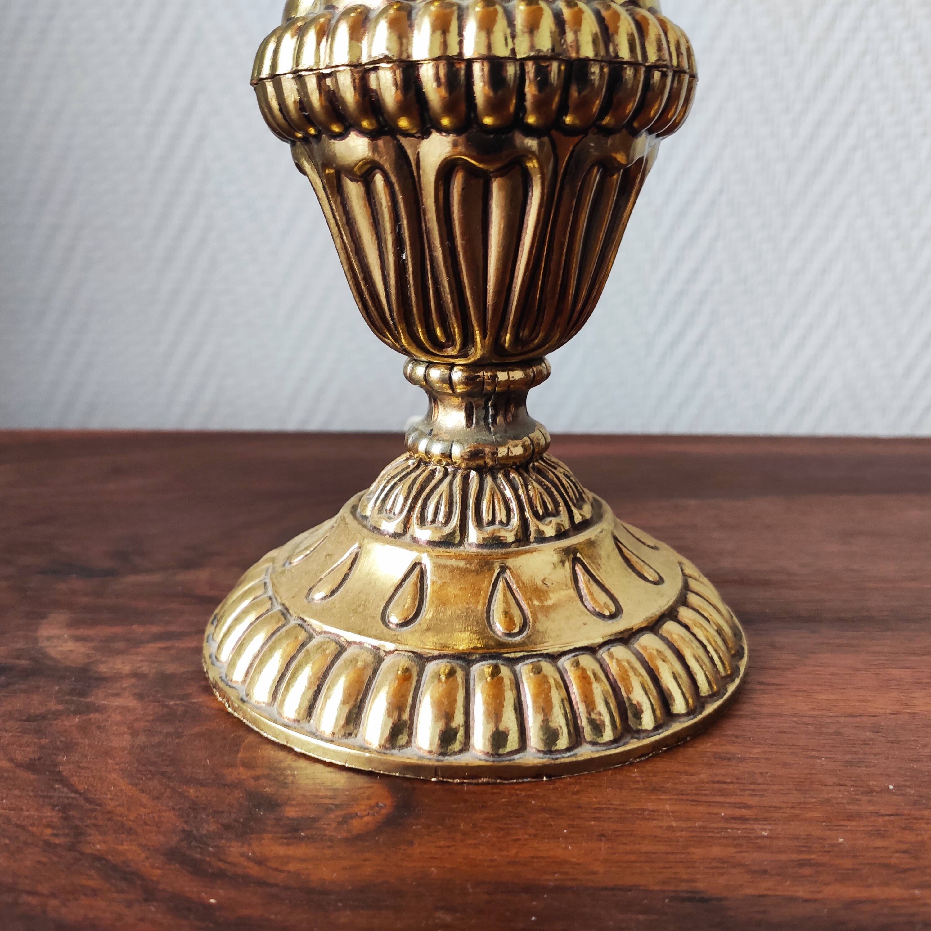 Paire de lampes rétro en laiton