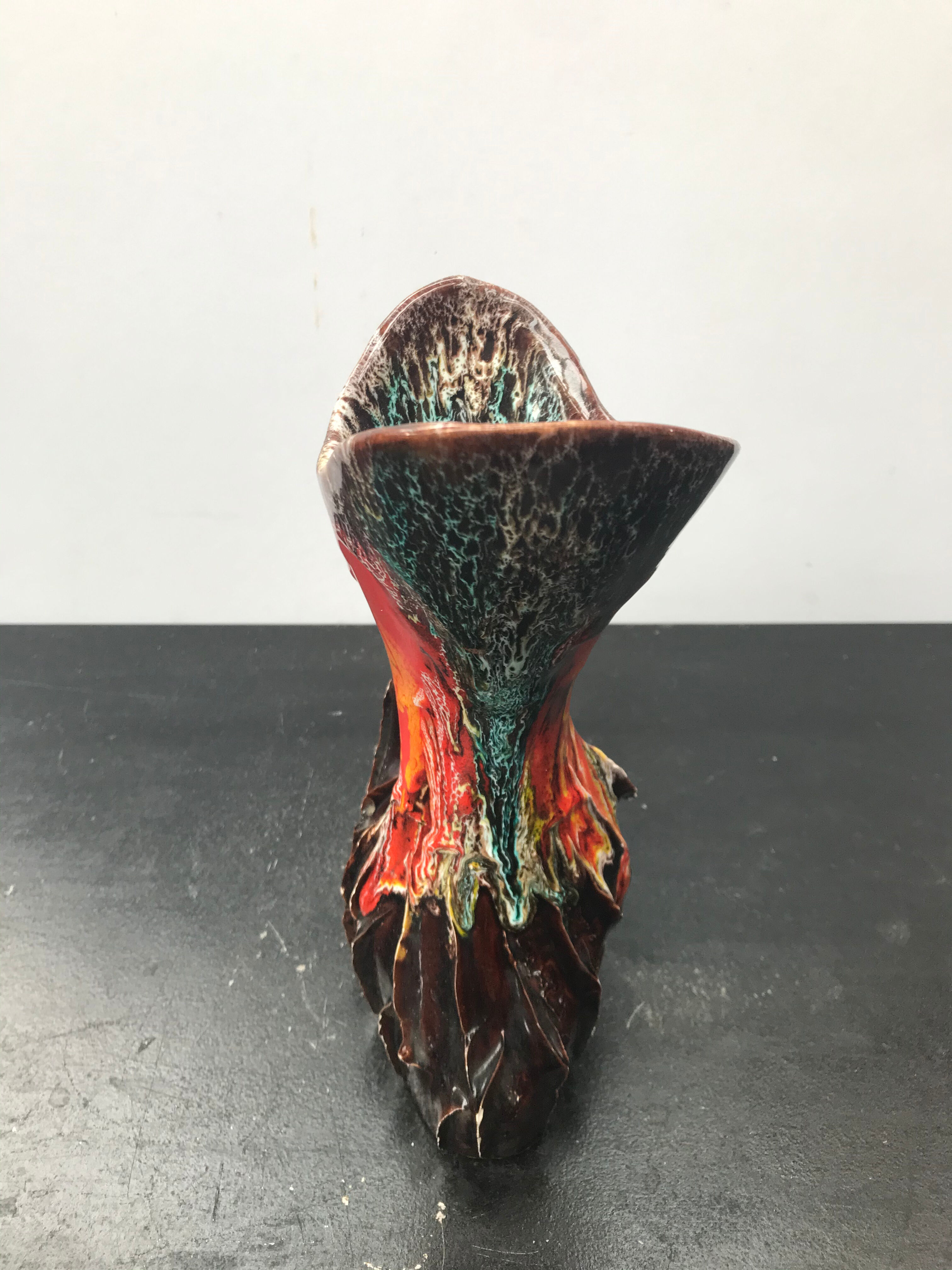 Former pitcher Vallauris ceramics brown - vintage red