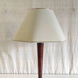 Table lamp by Unilux in wood and brass - mid 20th century.