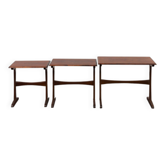 Kai Kristiansen rosewood nesting tables for Vildbjerg Möbelfabrik, Denmark 1960s