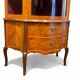 Antique Louis XV style display cabinet with marquetry, circa 1900.