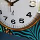 Horloge vintage pendule murale silencieuse carrée "Jaz vert noir"