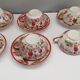 Set of seven tea cups and five sub-cups made of Japanese porcelain