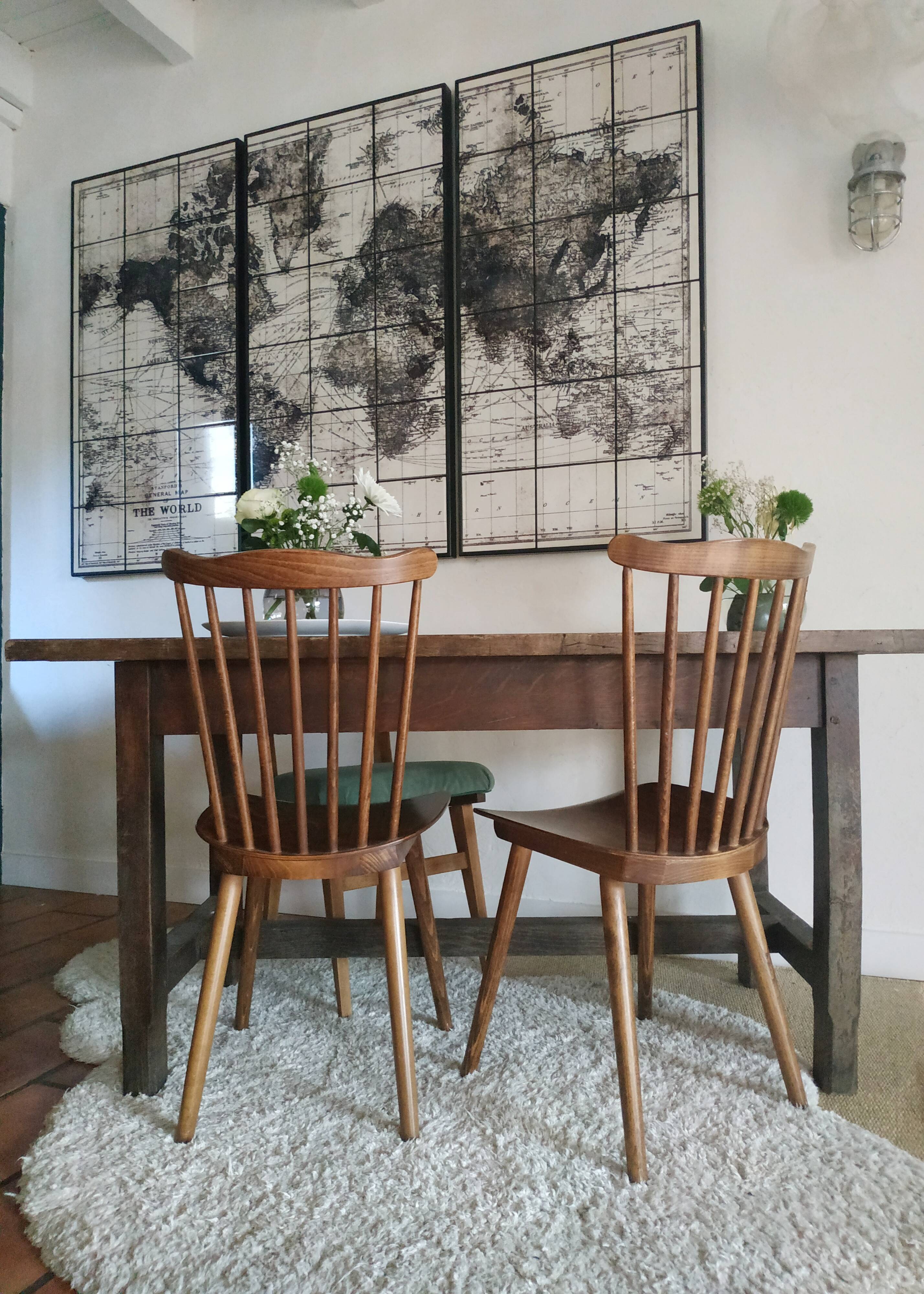 Old solid wood farm table
