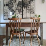 Old solid wood farm table
