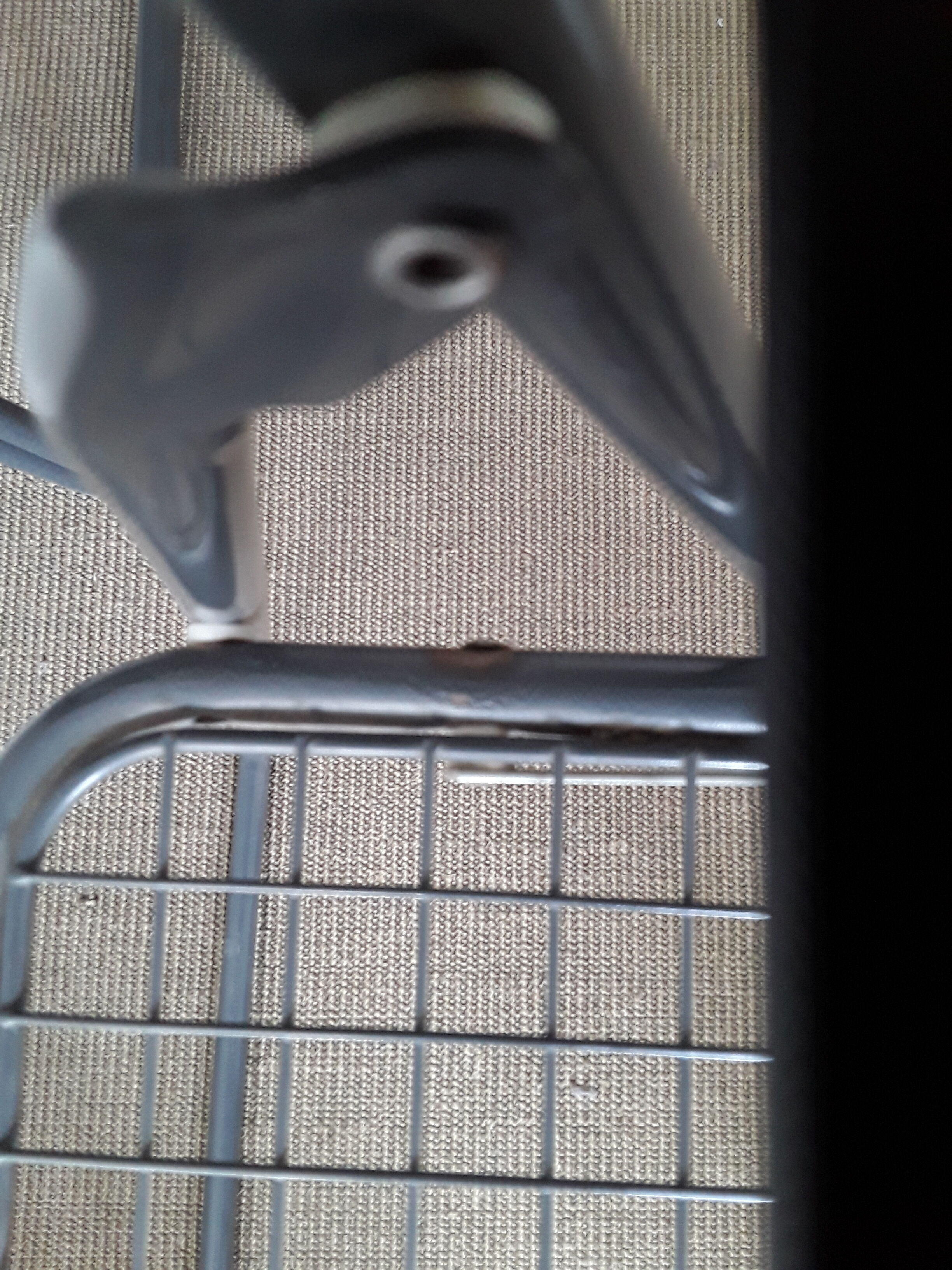 Pair of metal folding chairs