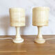 Pair of vintage alabaster lamps 1960